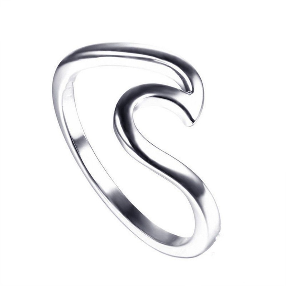 Wave Ring Ocean Rip Curl Silver Alloy Size 5.5 NWOT - Picture 6 of 7